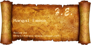 Hangai Emese névjegykártya