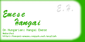 emese hangai business card